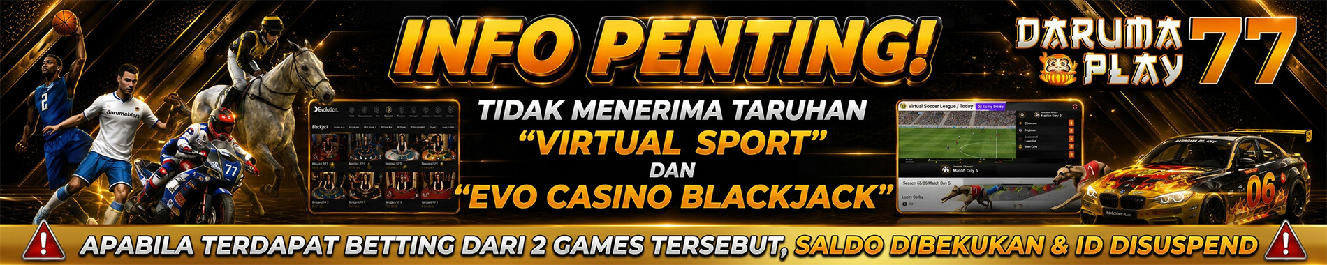 VIRTUAL SPORT & EVO CASINO BLACKJACK